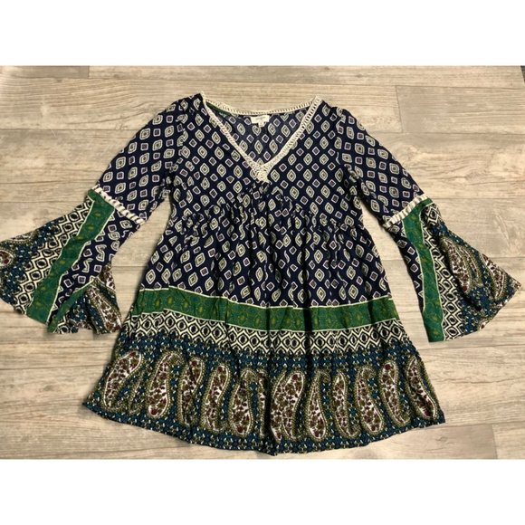 Umgee Tie-Neck Ruffle Halter Boho Top